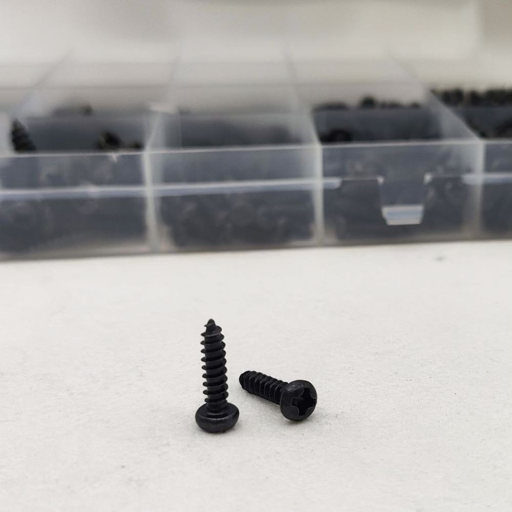 Electronics Repair Hobby - Siyah Karbon Çeliği, Kendinden Vidalı, Yuvarlak